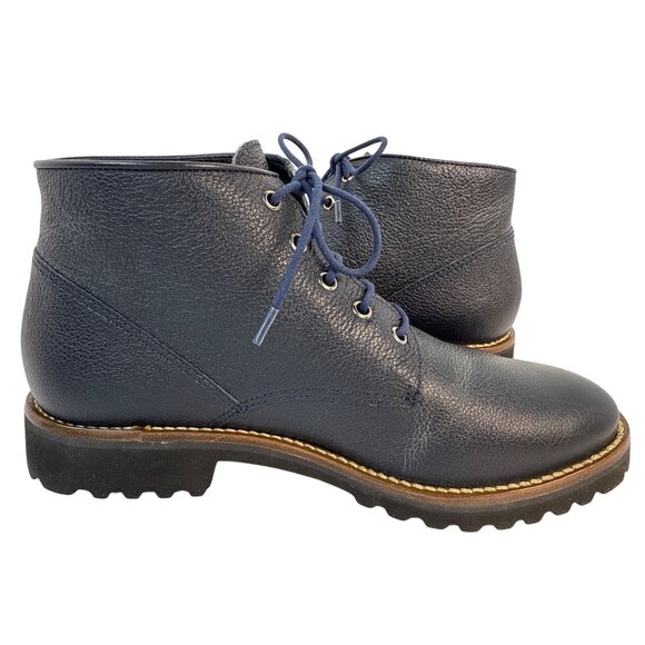 Marc Joseph New York Women's Spring Street  Leather Bootie Navy Mini 7 M - Picture 6 of 13